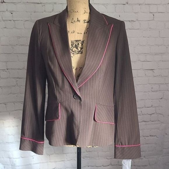 Nwt Deadstock Vintage 90s Jessica McClintock Brown Blazer - Picture 2 of 12